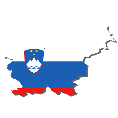 スロベニア共和国無料フリーイラスト｜無地・国旗付
